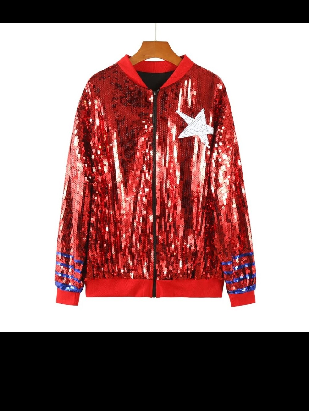 Houston Texans Red Bomber Sequined Jacket